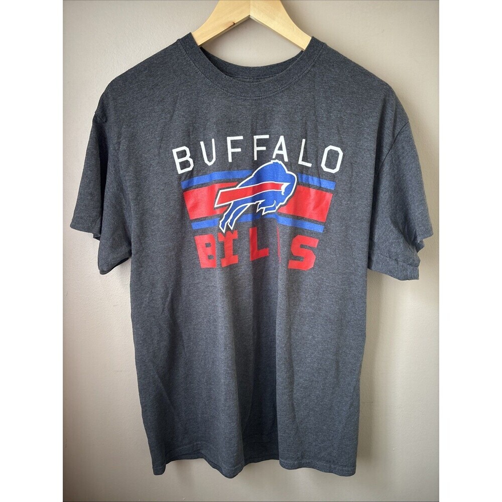 Buffalo Bills Men’s Gray Short Sleeve T-Shirt Size L NFL Football